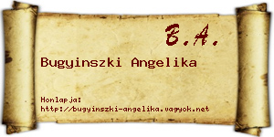 Bugyinszki Angelika névjegykártya